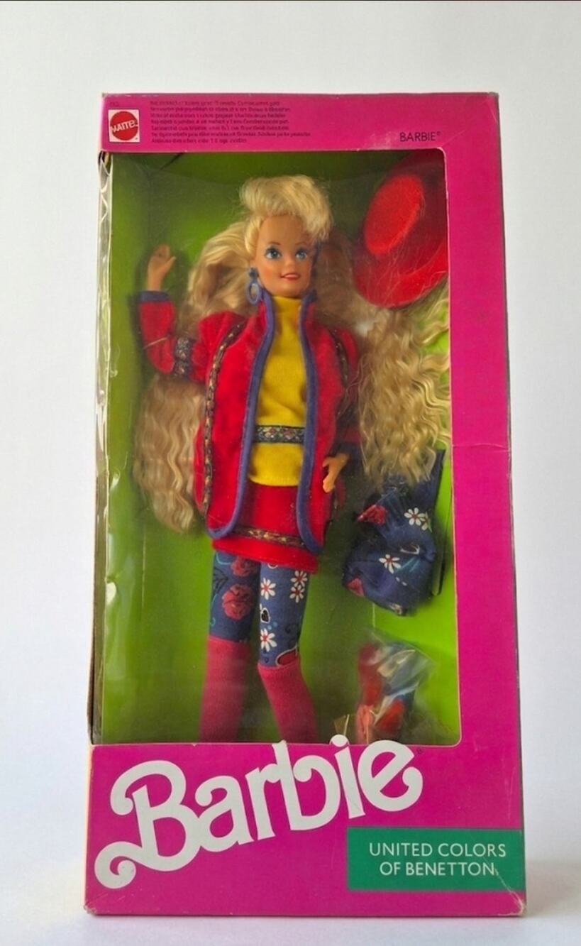 Barbie 1990 Vintage United Colors of Benetton Doll Multi Language Box #9404 Read